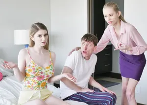 Mẹ kế bắt bé yêu riêng của gã chồng địt với cậu con trai